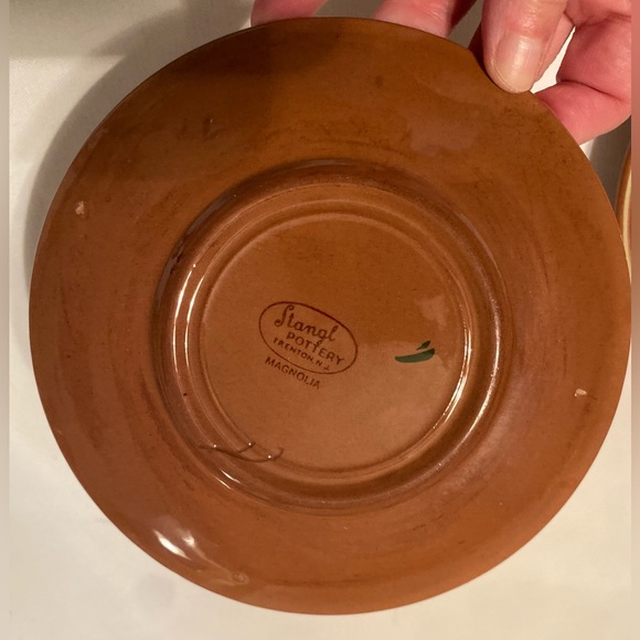 Stangl Pottery 'Magnolia' Flat Cup & Saucer Set  (Set 4) Mid Century Modern - Picture 8 of 8